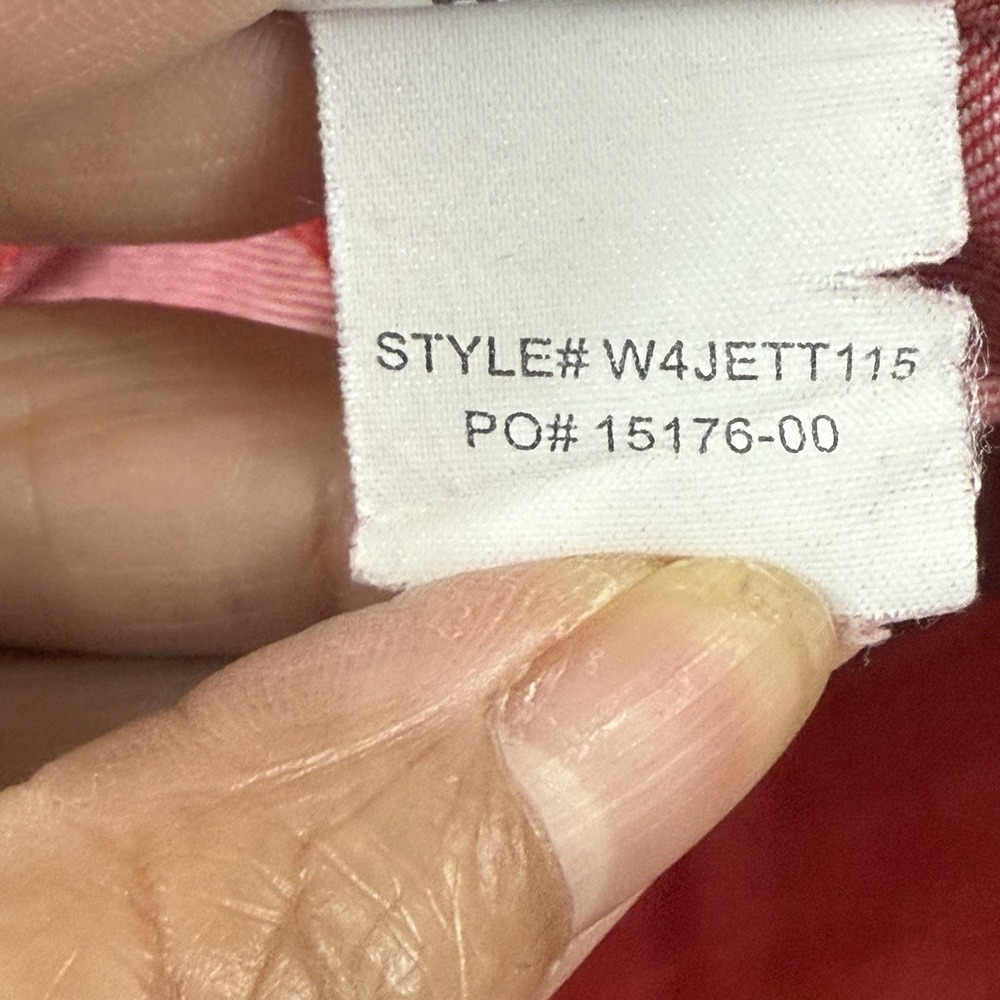 prAna Jett Organic Cotton Stretch Skinny  Cropped Jeans Pink Ombre ‎ Zip Size 10 - Picture 7 of 8